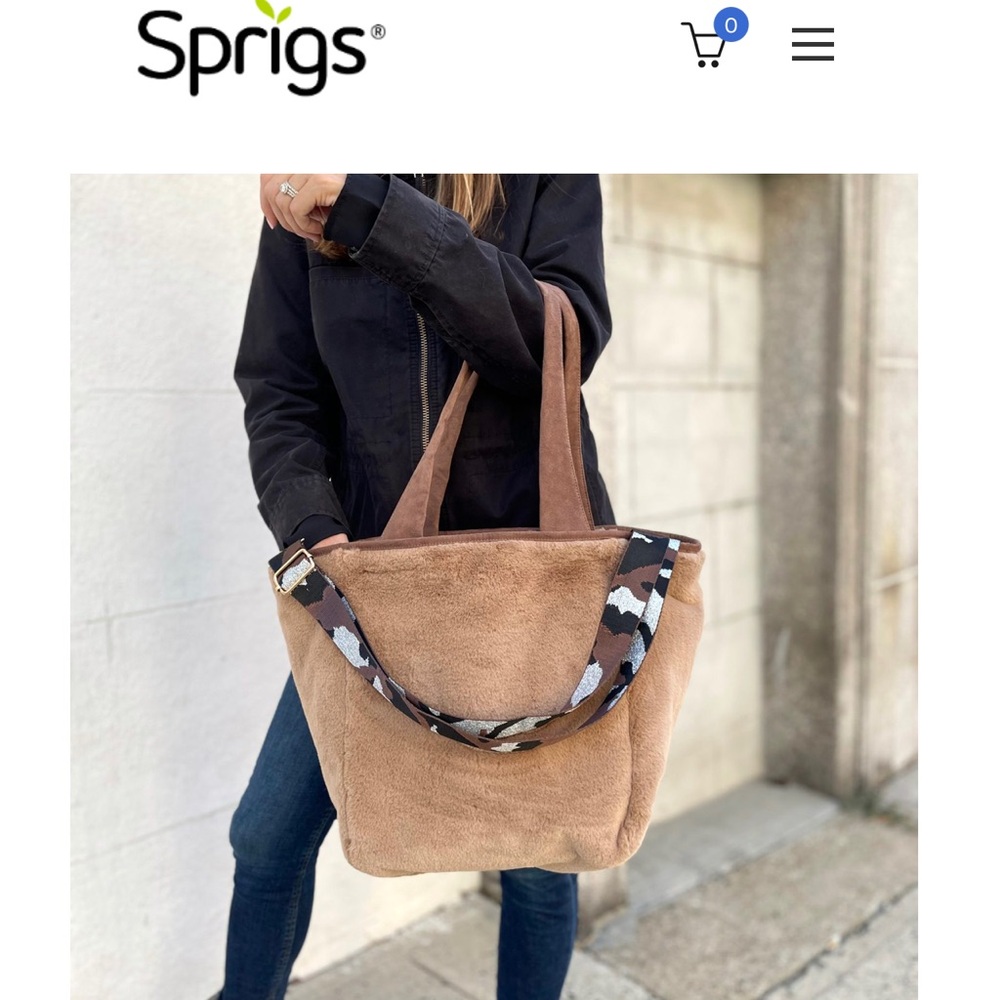 Sprigs faux fur bag